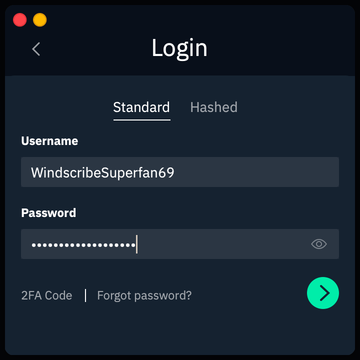 App Log in Screen